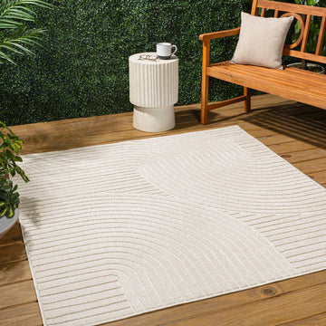 Skagen Minimalist Curve Geometric Area Rug